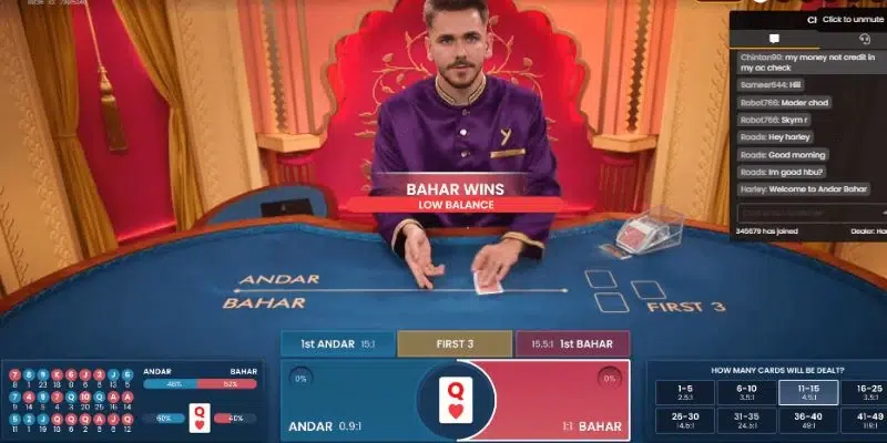 Cách cược Andar Bahar thắng lớn liên tiếp